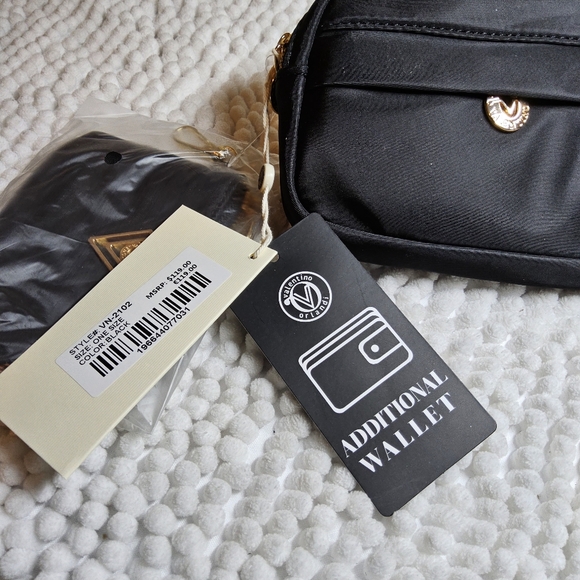 New VALENTINO Orlandi Belt Bag Fanny Pack with Wallet & 2 Zipper Pockets Black - Picture 2 of 7